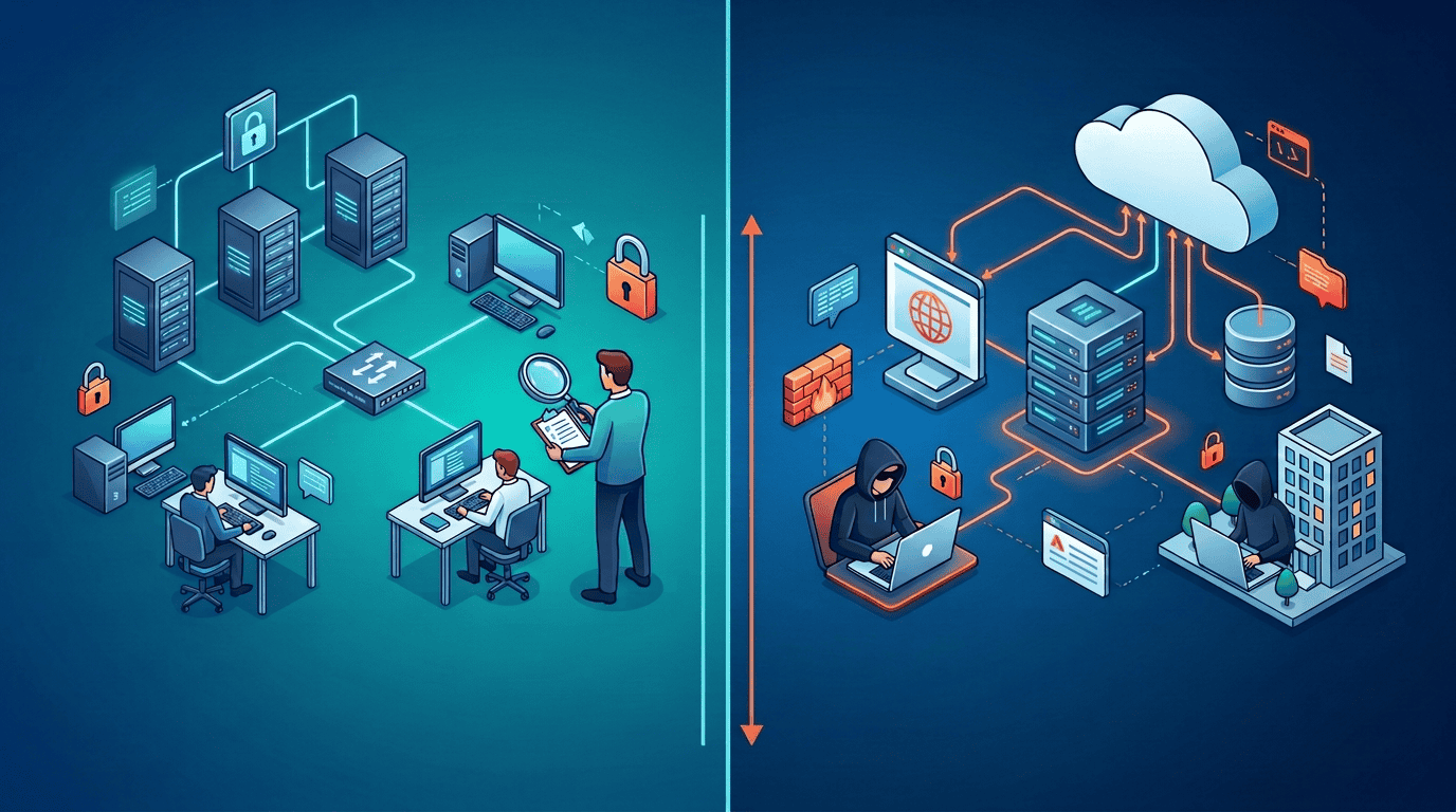 Internal vs external penetration testing perspectives