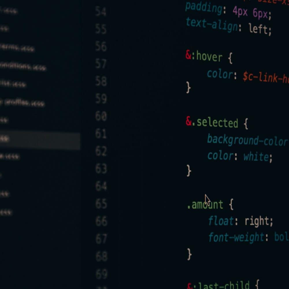 Coding screen with CSS and HTML code for cybersecurity training.